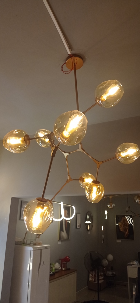 Lustre Pendente Orbe /9 Preto Moderno para Sala de Jantar Lustres Gênesis loja online de Lustres e Iluminação Decorativa